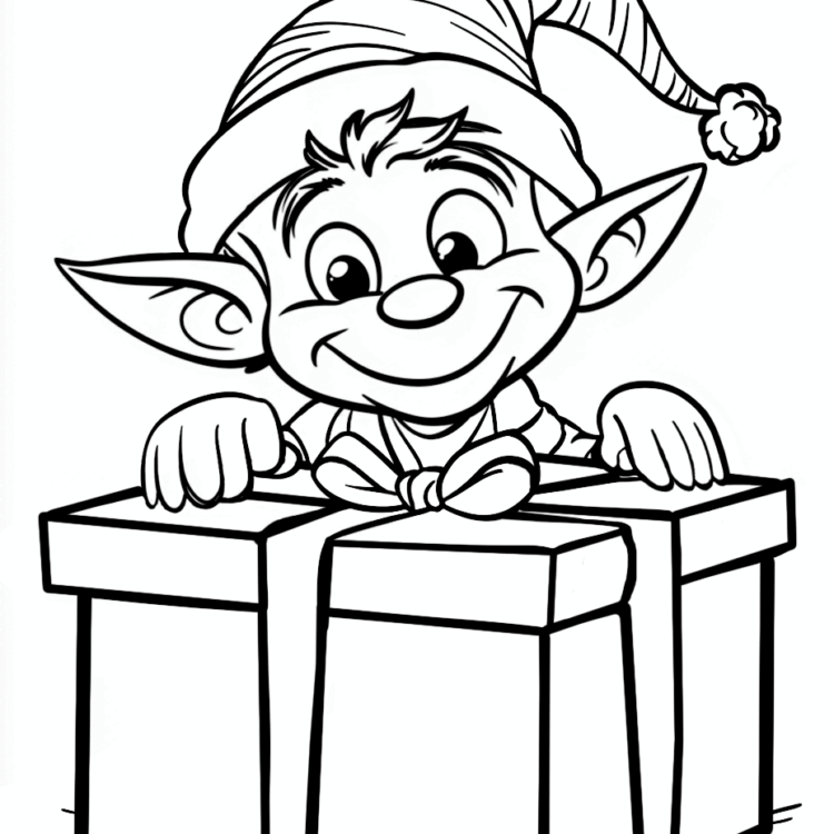 Ausmalbild Winziger Elf
