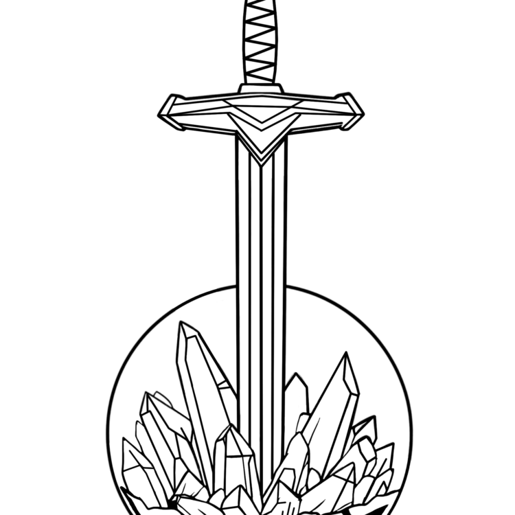 Magic sword coloring page
