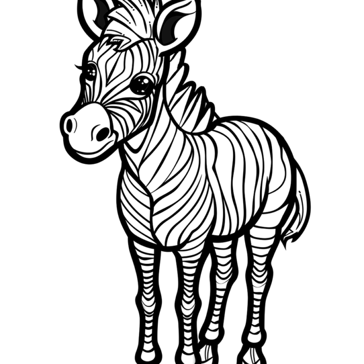 Dibujo para colorear cebra