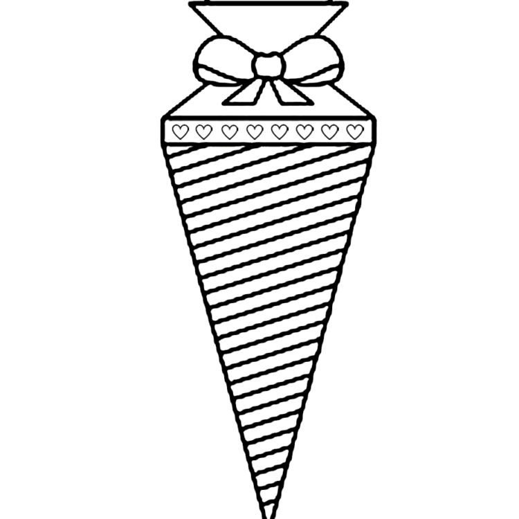 Coloring picture cool school cone