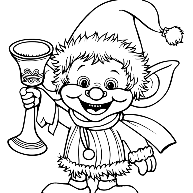 Dibujo para colorear gnomo descarado