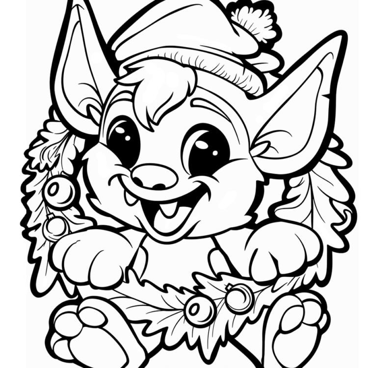 Coloring picture happy gnome