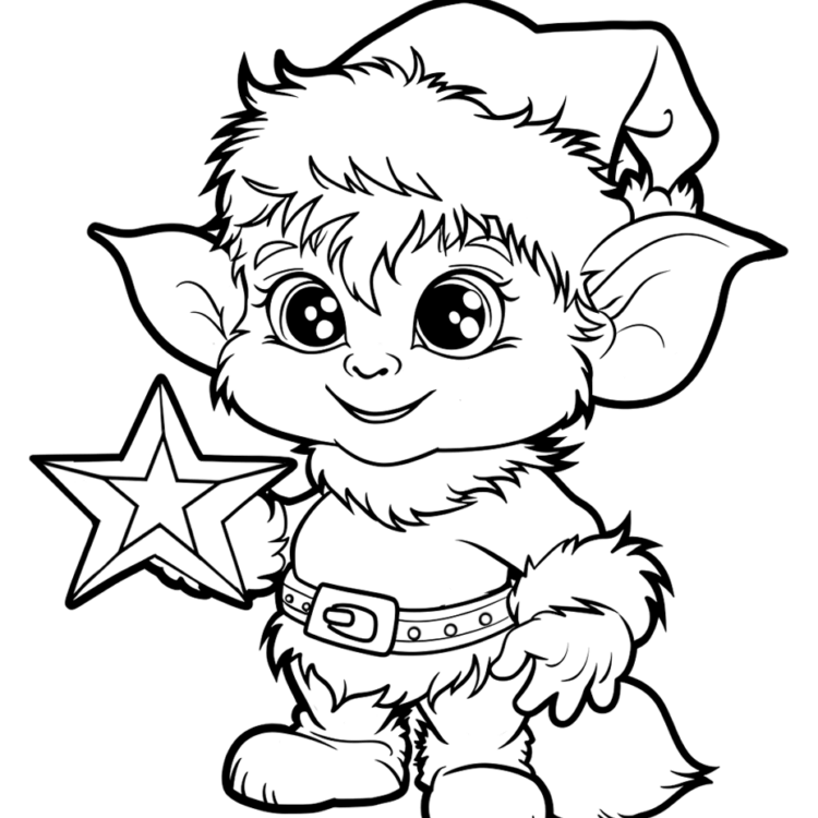 Dibujo para colorear gnomo chispeante