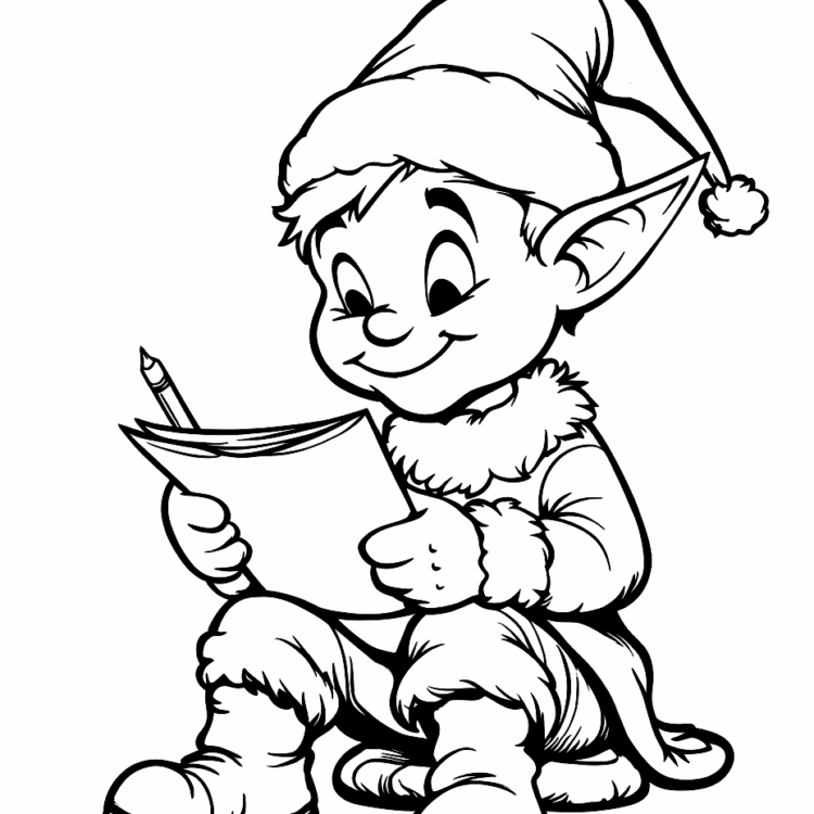 Ausmalbild geschickter Elf