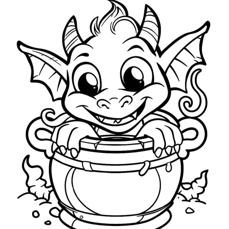 Coloring picture mischievous gnome