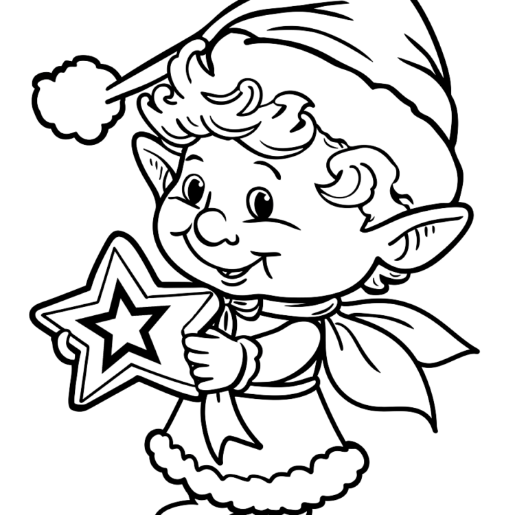 Dibujo para colorear de un gnomo de ensueño