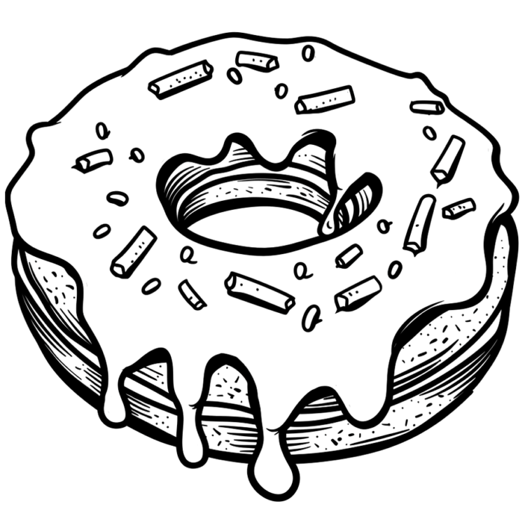 Donut Malvorlage