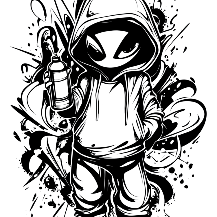 Página para colorear Graffiti