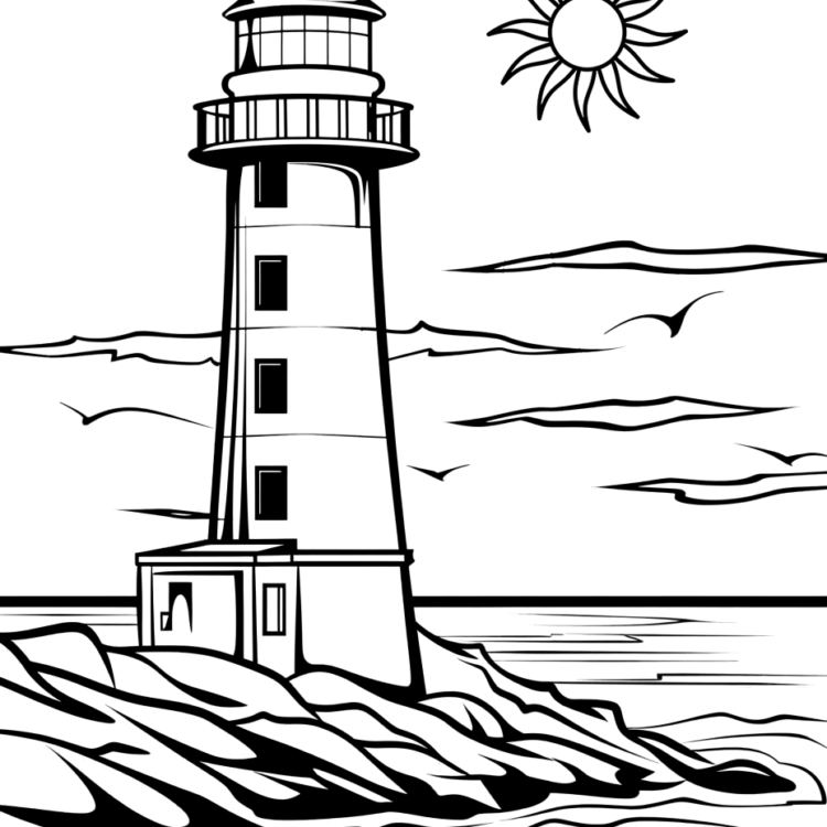 Malvorlage Leuchtturm