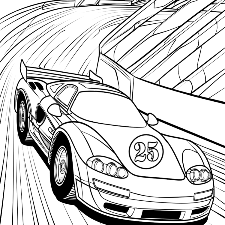 Coches de carreras para colorear