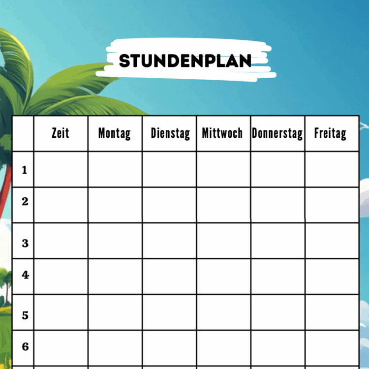 Plantillas de horarios para imprimir